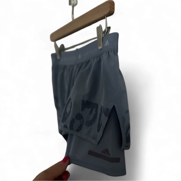 Adidas by Stella McCartney Blue TruePurpose 2-in-1 Training Shorts - Picture 2 of 3